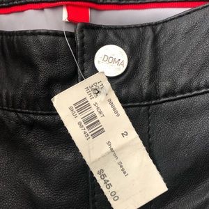 Doma Black Leather shorts